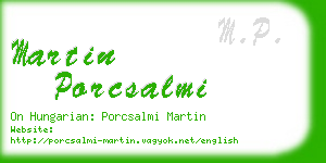 martin porcsalmi business card